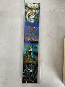 MARVEL UNCUT 4 CARD OS PRISM PROMO PANEL WOLVERINE/SPIDER-MAN COMIC IMAGES 1992 - Picture 1 of 2