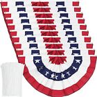 10 Pieces Usa Pleated Fan Flag American Us Bunting Flag Patriotic Half Fan Banne