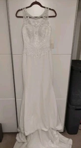 Beaded Ronald Joyce Victoria Jane IDRIS wedding dress UK 10 - Picture 1 of 13