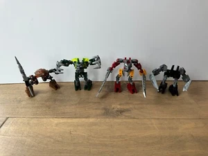 Lot of 4 - Lego Bionicle Matoran 8723, 8724, 8725 + Rahaga 4869 - All Incomplete - Picture 1 of 11