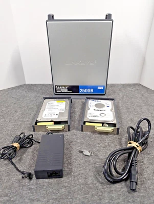 Linksys EFG250 Ver. 2 NAS with Power Adapter, Drive Key & 500GB of Hard Drives - Image 1 of 4