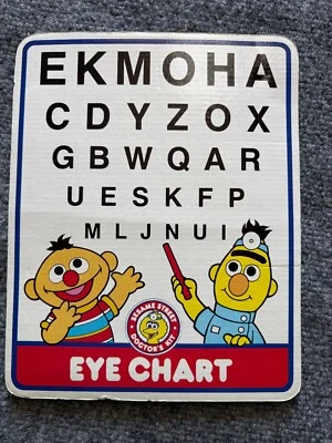 Kit de médicos calle sésamo tabla ocular clásico cartón vintage Foto 1 de 4