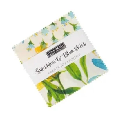 MODA BRAND NEW RANGE Sunshine & Blue Skies Mini Charm Pack 42 x 2.5 inch Squares - Image 1 of 4