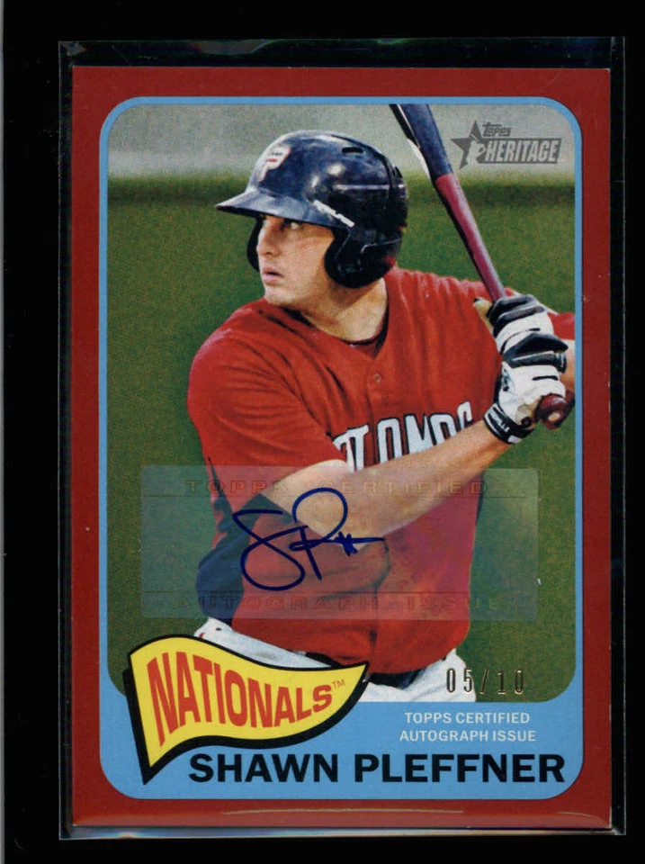 SHAWN PLEFFNER 2014 TOPPS HERITAGE MINORS REAL ONE RED AUTO /10 AG8115 - Image 1 of 1