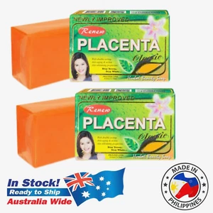 Placenta Herbal Beauty Soap Classic 135g Authentic New- Orange Color (Pack of 2) - Picture 1 of 24