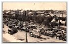 TURLOCK, CA, Aerial , WATERMELON WAGONS  SHIPPING @ depot, Delivery truck! RPPC