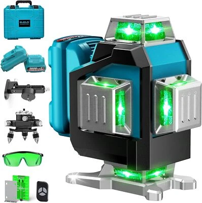 ELIKLIV Nivel láser 16 líneas 4x360° autonivelante exterior interior + receptor detector láser