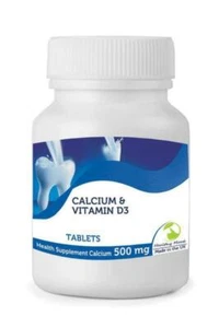Calcium 500mg und Vitamin D3 500mg200iu 30 Tabletten britische Qualität - Bild 1 von 1
