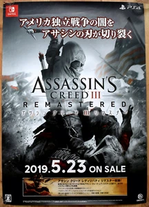 Assassin's Creed 3 Remastered RARE PS4 Switch 51.5cm x 73 Japanese Promo Poster - Picture 1 of 1
