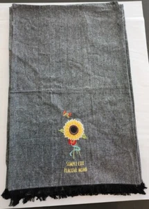 Sunflowers Kitchen Towels Black/Gray   Kay Dee Designs Simple Life Set Of Six - Picture 1 of 4