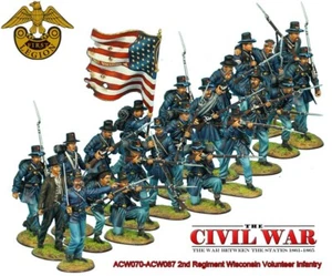 First Legion: 2nd Wisconsin Complete Set, #70-#87. 18 Figurines. As New - Picture 1 of 1