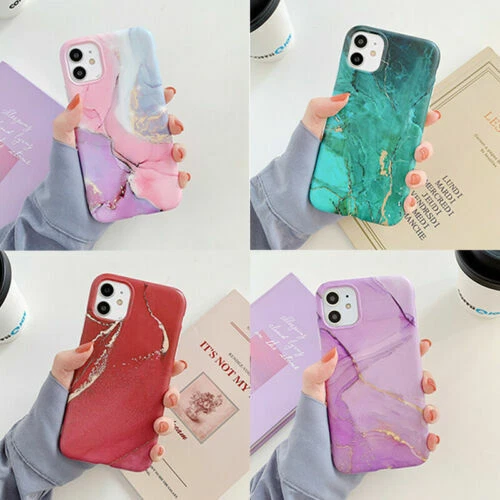 For iPhone 11 Pro Max XR XS 7 8 Plus X TPU Rubber Case Cover Soft Marble Pattern - Image 1 of 4