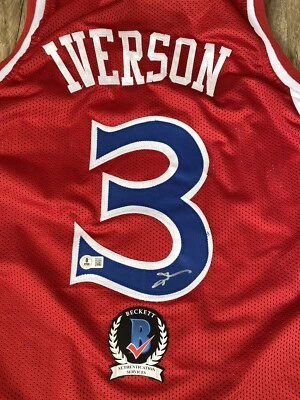 ALLEN IVERSON AUTOGRAPH SIGNED PHILADELPHIA 76ERS JERSEY BECKETT WITNESSED COA 2 - Image 1 of 4