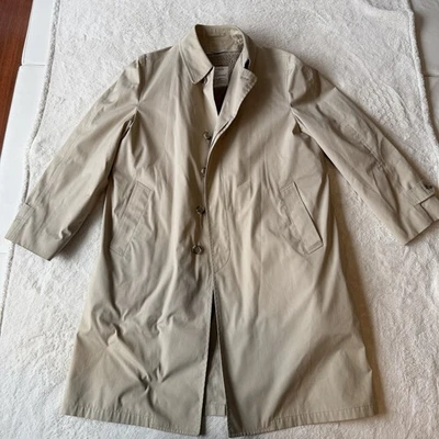 Gabardina de lluvia LONDON FOG extraíble con cremallera forrada de piel sintética 42R vintage Foto 1 de 4