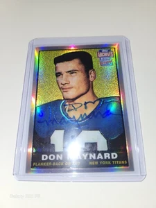 2001 Topps Archives Reserve Legends- Don Maynard Auto (AU) Chrome Refractor NM  - Picture 1 of 9