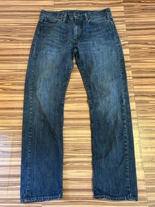 Mens Levis 513 Jeans Slim Straight Blue Denim size 36x34 - Picture 1 of 5