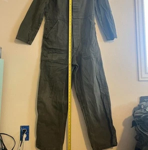 Vintage Military Robett Mfg Coveralls Size 36 19.5x30x29 60s/70s Army Jumpsuit - Picture 1 of 5