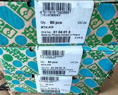 50PCS Phoenix Contact 3104013 knife switch disconnect terminal block MTK-P/P - Image 1 of 3