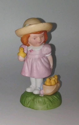 Vtg Avon Limited Edition Easter '85 Little Girl Porcelain Hand Painted Figurine - Image 1 of 3