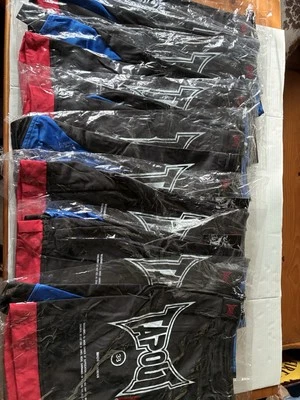 Tapout Bloody Black Blue Red MMA Shorts 38 NWT UFC Fightwear Grappling Training - Image 1 of 4