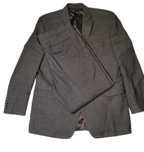 CHAPS Ralph Lauren Suit 40x32 52%Wool Brown Pattern Two Button Sport Coat Blazer - Picture 1 of 12
