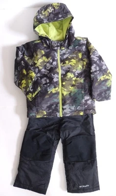 Columbia Traje de Nieve 4T Niños Pequeños Invierno Chaqueta Pantalones Amarillo/Negro Foto 1 de 4