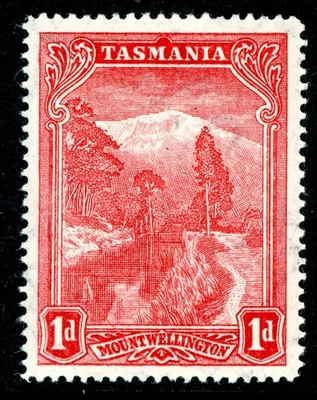 Tasmania 1899 Australia 1p Bright Lake Perf 14 SG #230 MNH W48 - Image 1 of 4