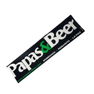 PAPAS & BEER ENSENADA  Rosarito LA PAZ Mexico 2000'S BUMPER STICKER Off Road - Picture 1 of 3