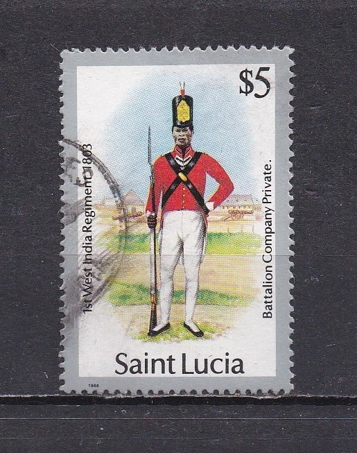 St.Lucia   760a  Used, 1st West India Regiment, 1987 - Изображение 1 из 1