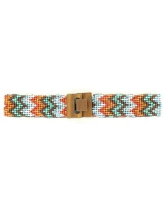 Nocona Western Belt Girls Chevron Beads Stretch Multi-Color N4434897 - Picture 1 of 1