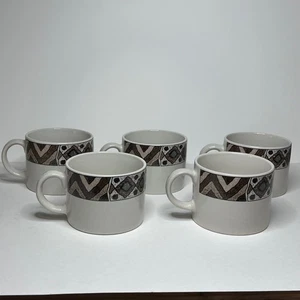 Majesticware by Sakura Crete Mugs Set of 5 Sue Zipkin 1996 Stoneware Cups EUC - Picture 1 of 6
