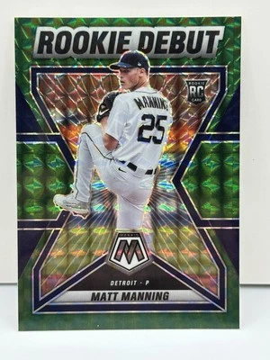 2022 Panini Mosaic Rookie Debut Green Mosaic #RD-14 MATT MANNING  Tigers RC - Image 1 of 2