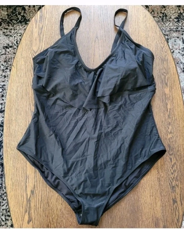 Traje de baño Joe Boxer negro de una pieza talla para mujer 3X NUEVO con etiquetas Foto 1 de 4