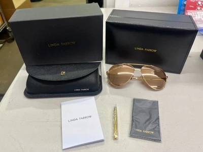 Linda Farrow - Newman Sunglasses in Rose Gold - LFL1039 - Image 1 of 4