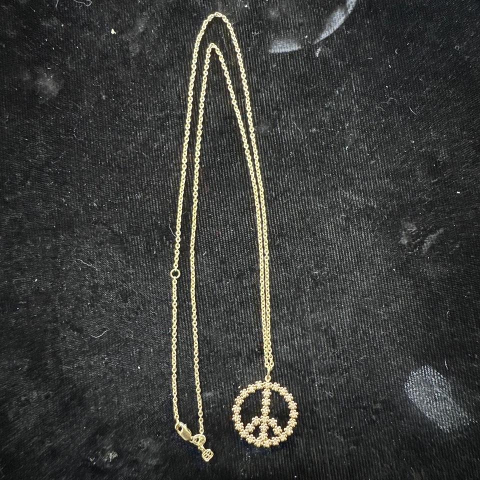Collar Colgante Diamante Signo Paz Margarita Oro 14k Sydney Evan Foto 1 de 3