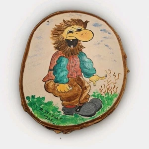 Handgefertigter bemalter Holz Troll signiert von R.Synhort 1995 Norwegen - Bild 1 von 9