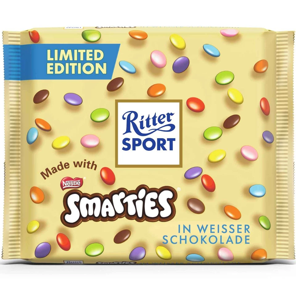 RITTER SPORT TAVOLETTA DI CIOCCOLATO BIANCO CON SMARTIES 100 g LIMITED EDITION - Imagen 1 de 1