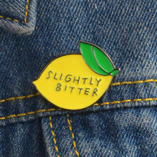 Cute Lemon Corsage Enamel Brooch Pin Badge Shirt Lapel Collar Fruit Pin Jewelr$T
