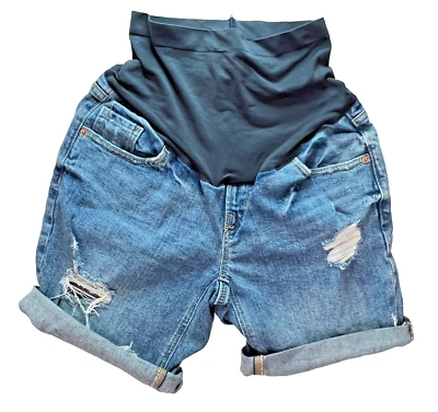 Old Navy - Pantalones Cortos de Jean para Mujer Talla 6 Maternidad Panel Completo Puños Piernas Foto 1 de 4