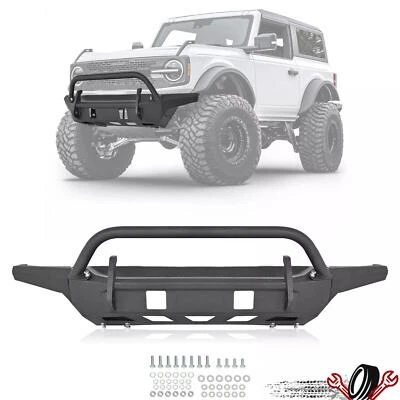 For Ford Bronco 2021-2024 Off-Road Mid Width Front Bumper With D-ring Mounts Foto 1 de 4