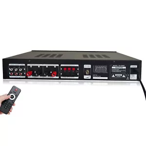 Amplificador de Potencia Digital 600W Bluetooth Estéreo HiFi Canal de Audio USB FM + Control Remoto - Imagen 1 de 4