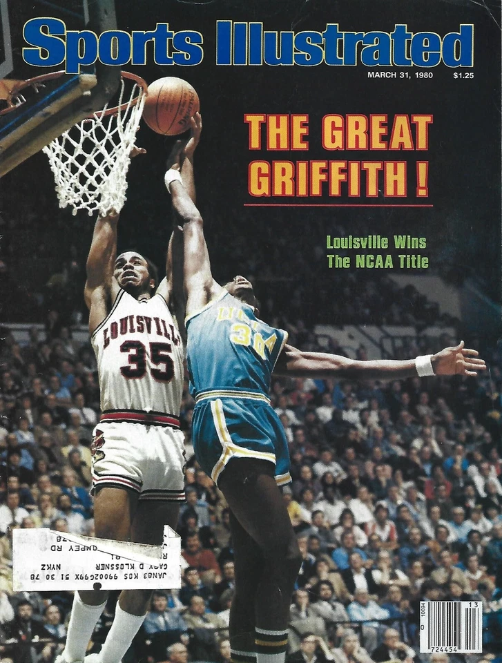 LOUISVILLE CARDINALS DARRELL GRIFFITH 1980 SPORTS ILLUSTRATED KAREEM NICKLAUS - Image 1 of 1