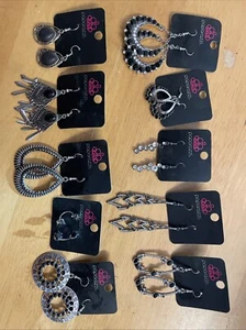 Lote surtido de joyas de plata con pendientes negros #14 kitsch caprichoso gótico - Imagen 1 de 6