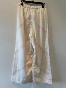 Free People FP Movement Pregame Printed Wide Leg Pants NWOT White & Pink M 14 28 - Picture 1 of 7