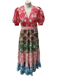 Boden Floral Maxi Dress Multicoloured Cotton Size UK 6 1 RVB001 - Picture 1 of 8