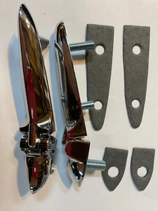 Triumph Spitfire Herald Vitesse TR4 TR5 TR4A Boot Lid Trunk Chrome Hinge Set - Picture 1 of 6