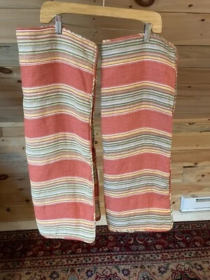 Dos fundas estándar a rayas 100 % lino DOBRY Pine Cone Hill como nuevas descontinuadas  Foto 1 de 4