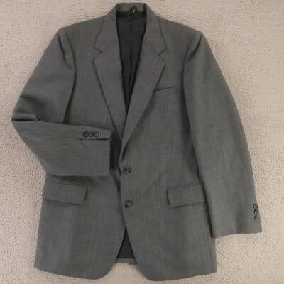 Chaqueta a Cuadros Príncipe de Gales M Azul Glen Cuadros 100% Lana Blazer 40L De Colección Foto 1 de 4