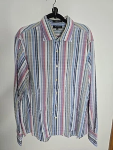 Brandini Multi Colored Textured Long Sleeve Button Up Shirt Men's Size X-Large - Picture 1 of 4