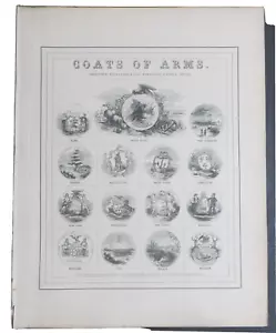 JOHNSON'S NEW ILLUSTRATED (STEEL PLATE) FAMILY ATLAS 1863 - Picture 1 of 12